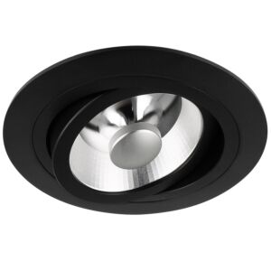 Spot encastrable Venezia AR111 rond noir orientable avec ressorts de serrage