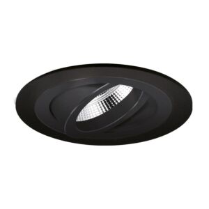 Spot encastrable Modena rond noir orientable avec ressorts de serrage