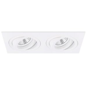 Spot encastrable Torino double rectangulaire blanc orientable avec ressorts de serrage