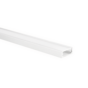 Profilé ruban LED Felita blanc extra plat 1m avec couvercle blanc opaque