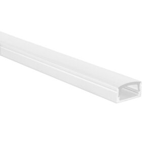 Profilé ruban LED Messina blanc 1m avec couvercle opaque