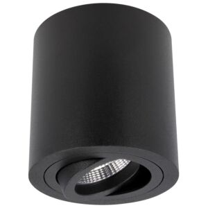 Spot en saillie Roma noir rond orientable