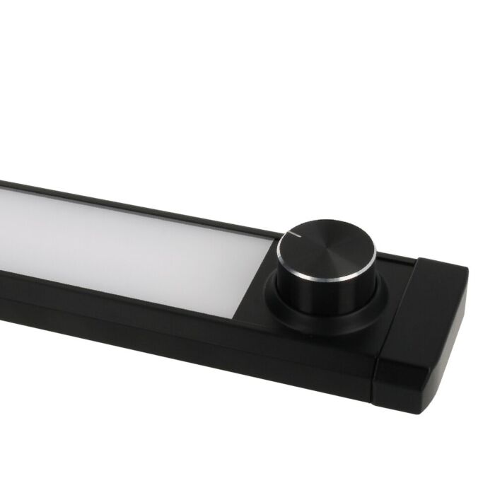 Réglette LED avec interrupteur Müller-licht Cassia noir 60 cm 2700-6500 K 8  watts dimmable