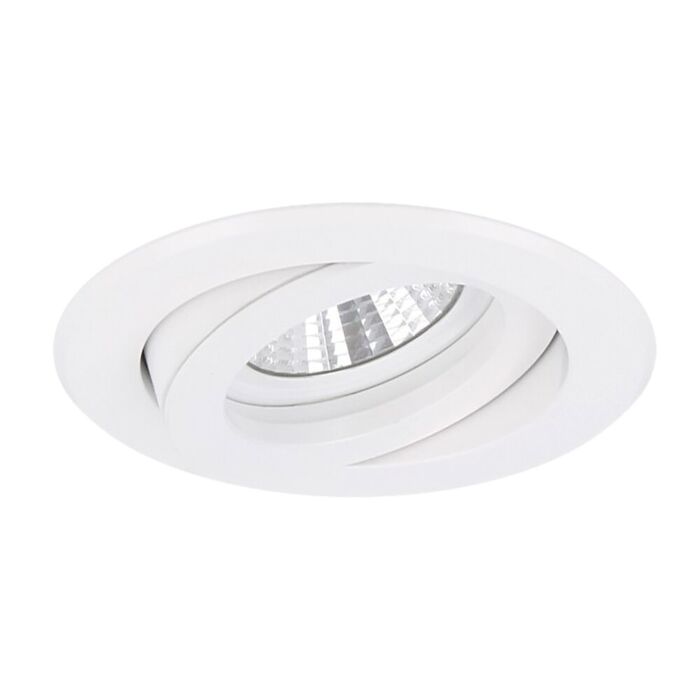 Spot encastrable Verona rond blanc orientable avec ressorts de serrage